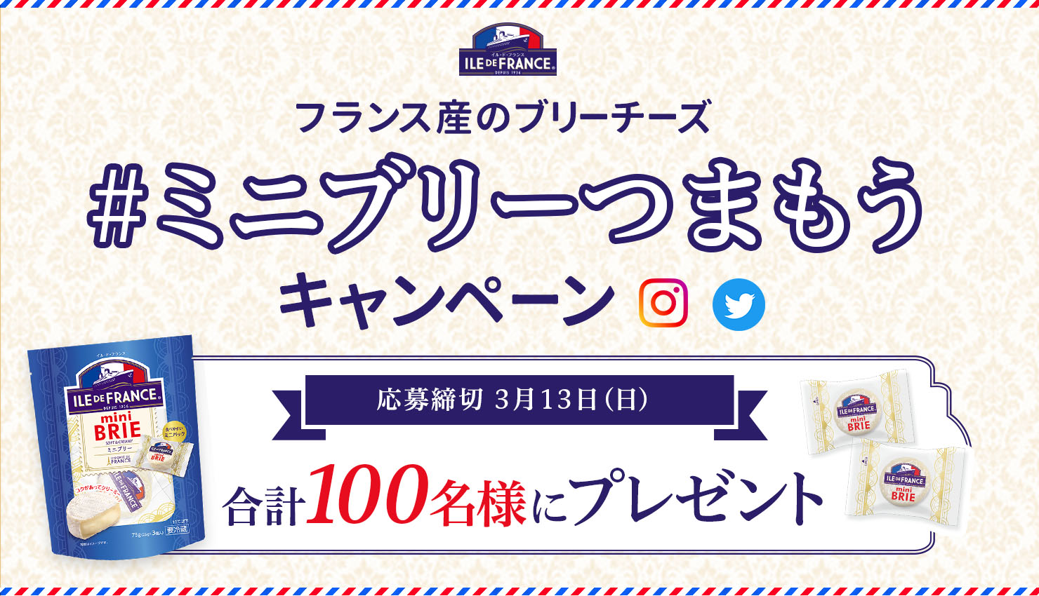 Twitter・Instagramから応募！#ミニブリーつまもう キャンペーン